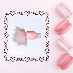 Mink PomPom Macaroon Dog Hair Clip