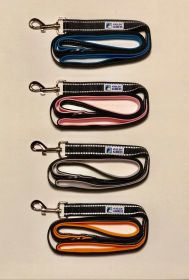 Double handle reflective leash blue