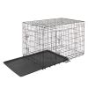 48" Pet Kennel Cat Dog Folding Steel Crate Animal Playpen Wire Metal