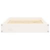 Dog Bed White 24.2"x19.3"x3.5" Solid Wood Pine