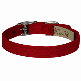 Susan Lanci Designs Plain Collar (Color: Red, size: small)