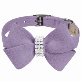 Susan Lanci Designs Nouveau Bow Collar (Color: French Lavender, size: XL)