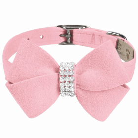 Susan Lanci Designs Nouveau Bow Collar (Color: Puppy Pink, size: medium)