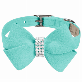 Susan Lanci Designs Nouveau Bow Collar (Color: Tiffi Blue, size: small)