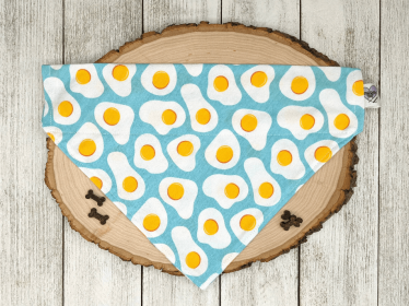 Sunny Side Up Eggs - No Tie Dog Collar Bandana (size: XSmall)