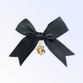 Gift Wrap Hair Bows (Color: Black)