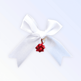 Gift Wrap Hair Bows (Color: White)