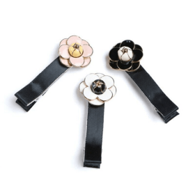 Camellia Hair Clips (Color: Black)