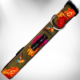 Nature-Lover Collars (Color: Hummingbird Flowers, size: S 3/4" width fits 10-14" neck)