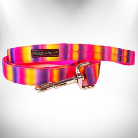 Tie Dye Dog Leads (Color: Pink/Purple, size: REGULAR Lead 1" width- 5' length)