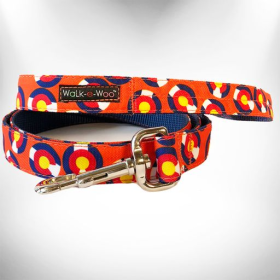 Colorado and Texas Dog Leads (Color: Colorado Orange, size: REGULAR Lead 1" width- 5' length)