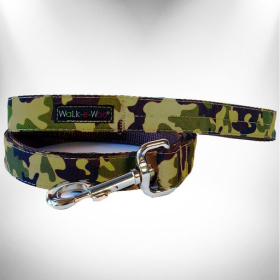 Camo Dog Leads (Color: Brown Camo, size: REGULAR Lead 1" width- 5' length)