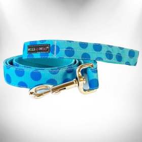 Polka Dot Dog - Monotone Leads (Color: Turquoise, size: THIN Lead 5/8" width- 5' length)