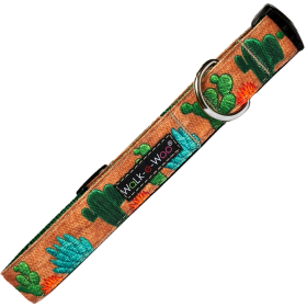 Nature-Lover Collars (Color: Cactus Garden, size: M 1" width fits 12-18" neck)