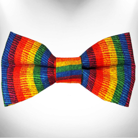 Bow Tie (Color: Rainbow Pride Doggie, size: Large 5"x 2.5")