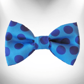 Polka Dot Dog - Monotone Bow Tie (Color: Navy)