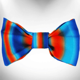 Tie Dye Dog Bow Tie (Color: Blue/Orange)