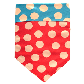 Sport Bandana (Color: DOT Tan/Red/Turquoise, size: small)