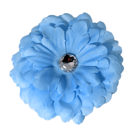 FL2002 | Daisy Flower Dog/ Cat Bow on Velcro Collar Attachment|Pets Ribbons (Color: Blue)