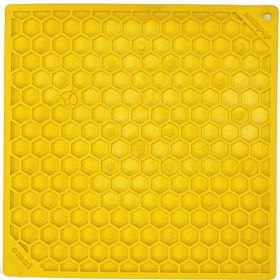 Honeycomb Design Emat Enrichment Lick Mat (Color: Yellow, size: large)