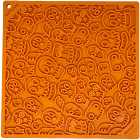 Zombie Design Emat Enrichment Lick Mat (Color: Orange)