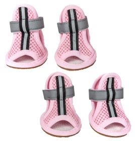 Sporty-Supportive Mesh Pet Sandals Shoes - Set Of 4 (size: small)