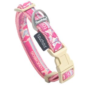 Touchdog 'Bubble Yum' Tough Stitched Embroidered Collar and Leash (Color: Pink)