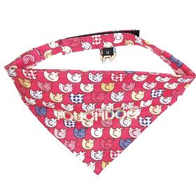 Touchdog 'Bad-to-the-Bone' Elephant Patterned Fashionable Velcro Bandana (Color: Red)