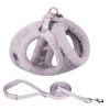 Soft and Warm Dog Harness and Leash Set - Winter Plush Dog Vest Harness with Reflective Bands